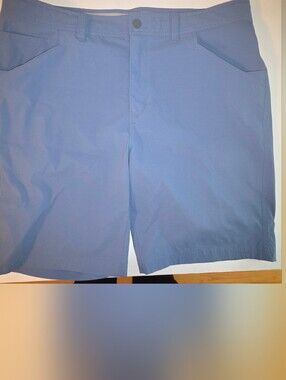 Stio Coburn Men's Light Slate Blue Flat-Front Active Shorts